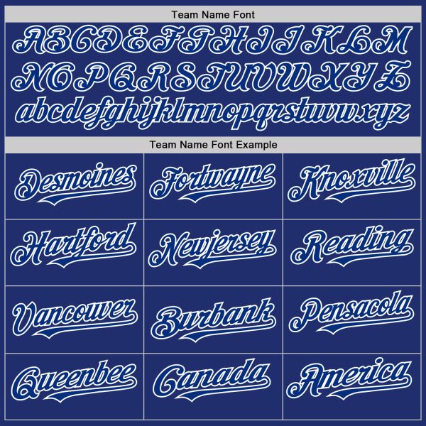 Custom Royal White Line Authentic Baseball Jersey - Image 4