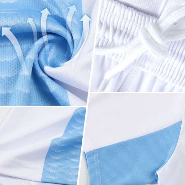 Custom Red White-Black Pinstripe Sublimation Soccer Uniform Jersey - Image 3